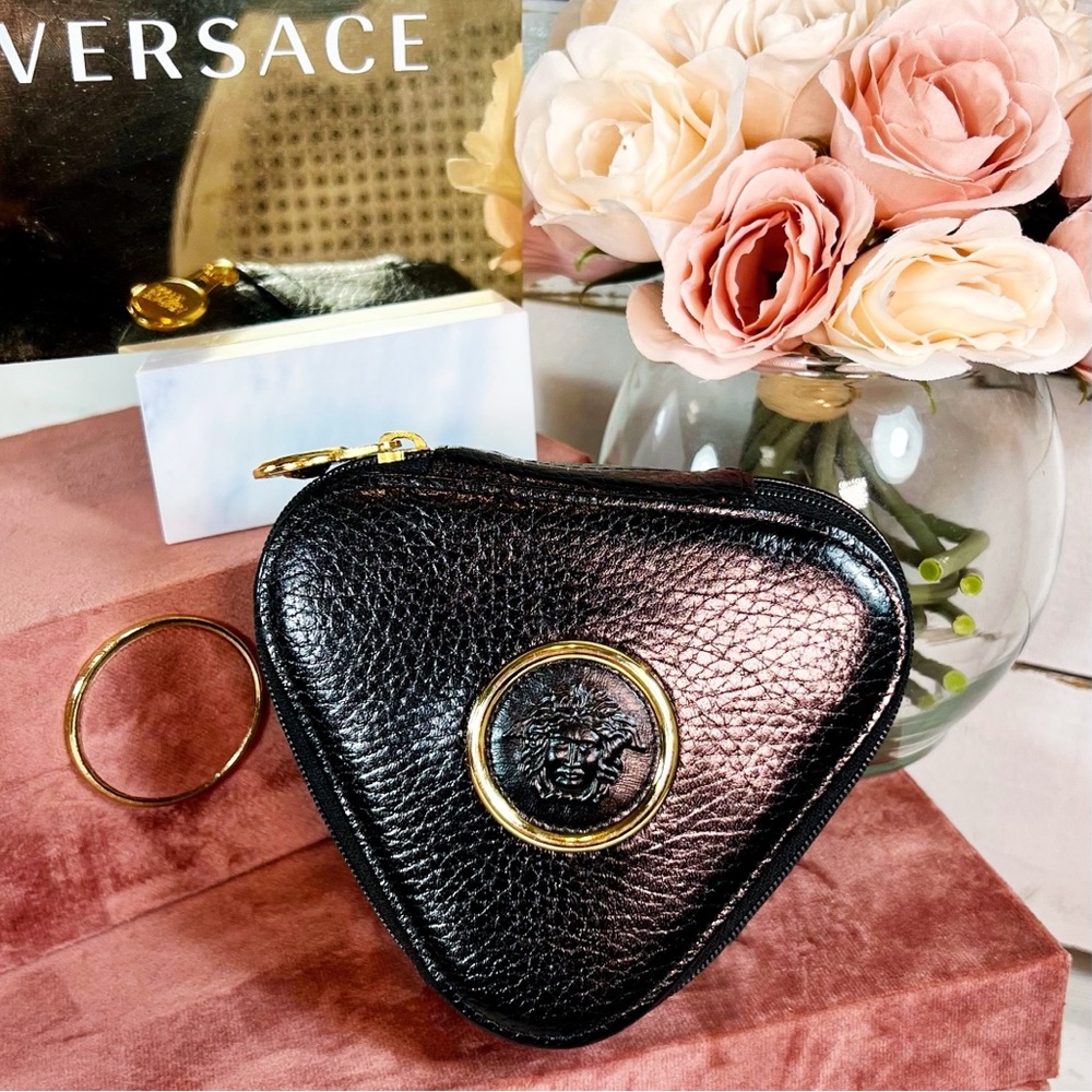 Gianni Versace Black Leather Medusa Jewelry Case - Picture 4 of 13